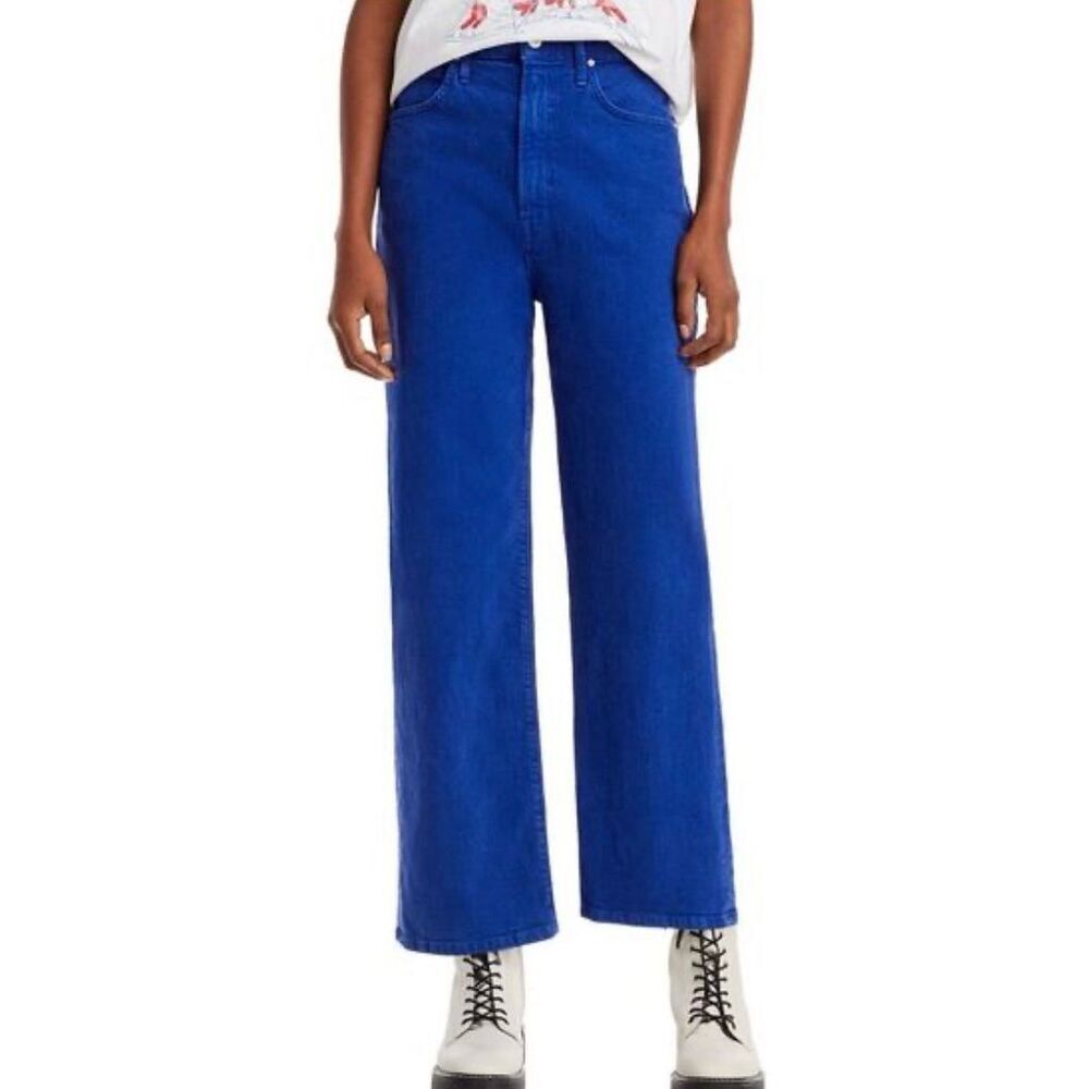 Mother Superior tunnel vision high rise straight crop jeans the Devin may care b